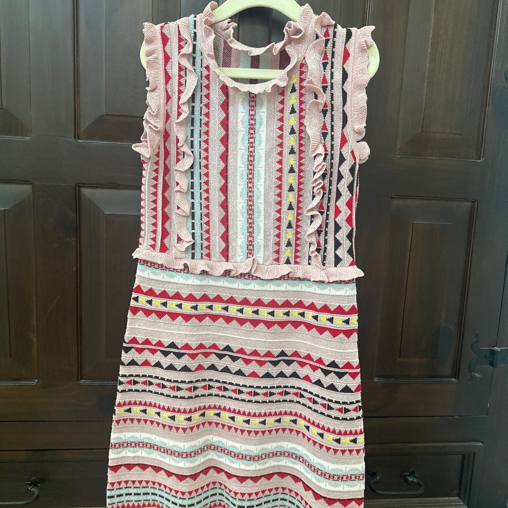 Girls pink knit dress